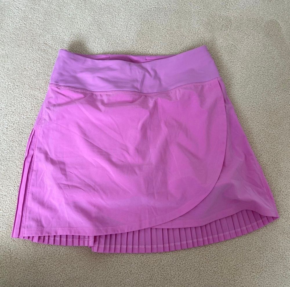 as New Lululemon Asymmetrical Pleated Tennis Skirt with Built-in Shorts