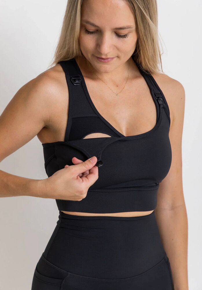 Nursing sports bra high velocity maximum support