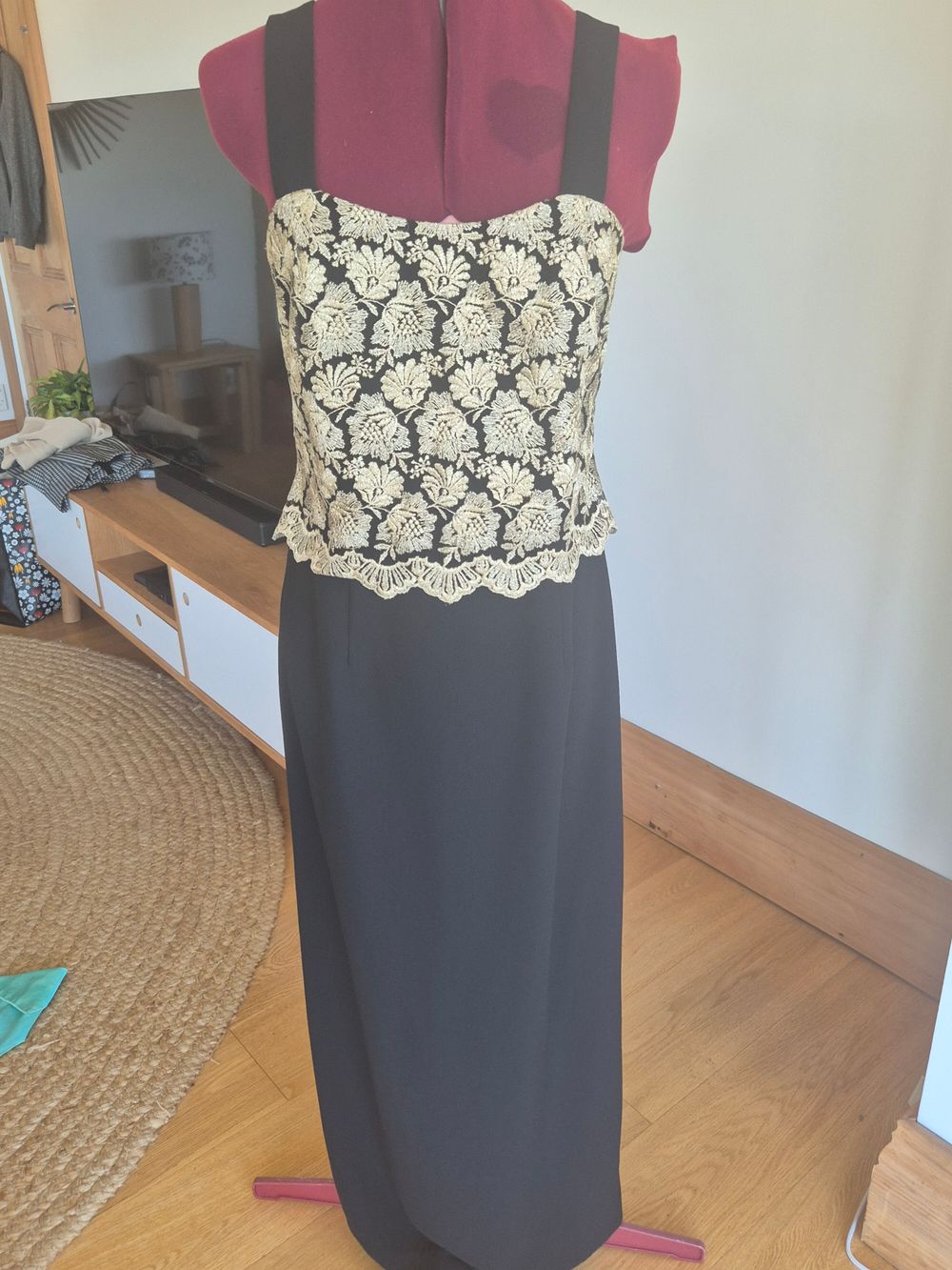 Laura K Black 90s Maxi Dress