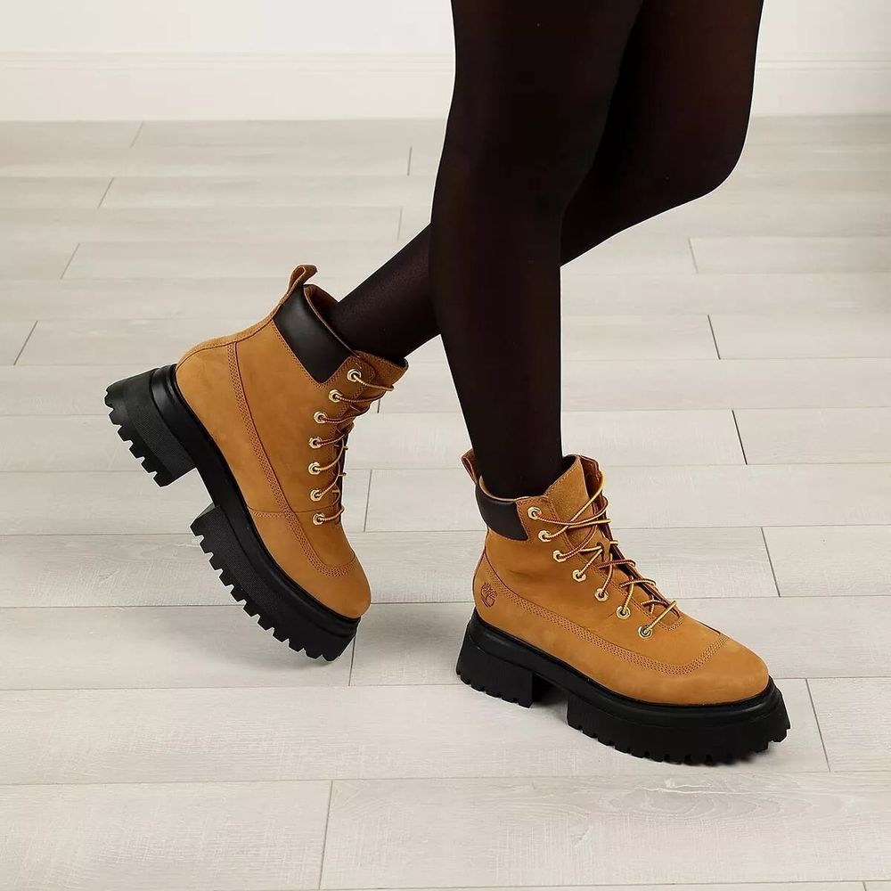 Timberland Platform Sky 6inch Boots - Wheat Brown Size 38