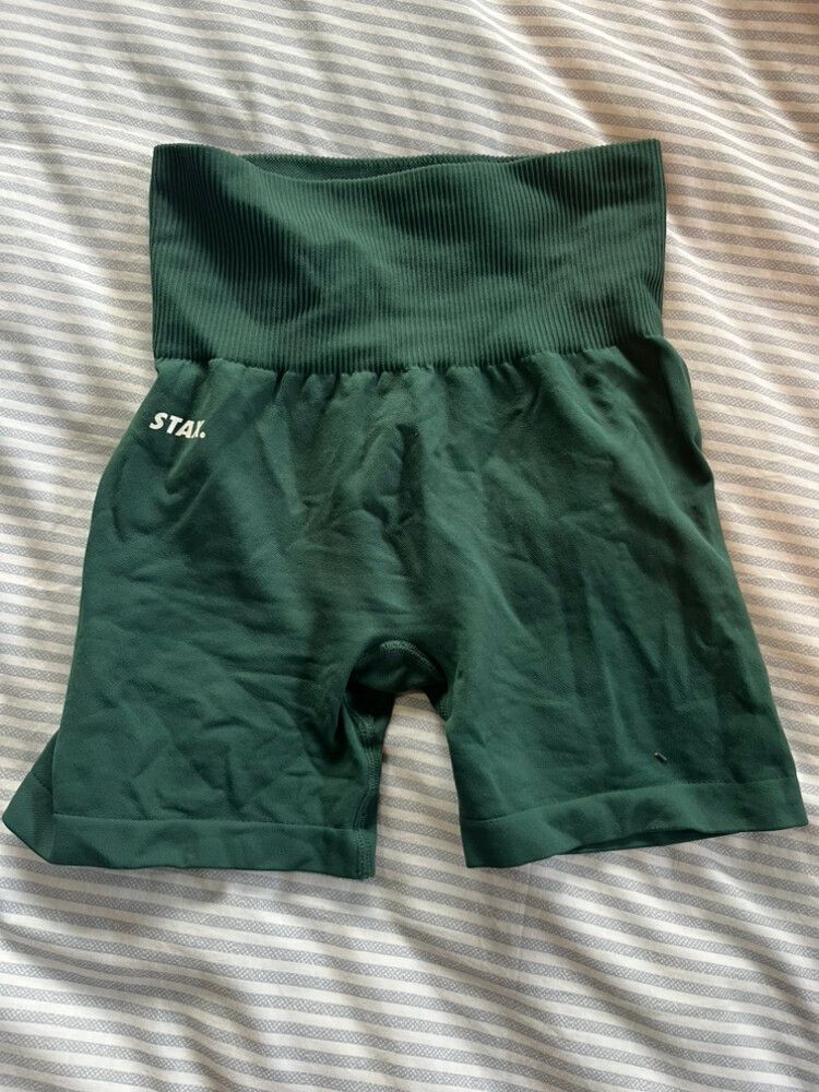 Stax Green Active Shorts