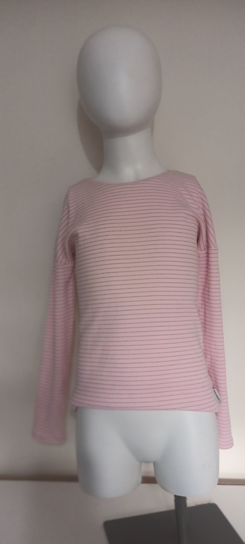 Pink Striped Long Sleeve Top