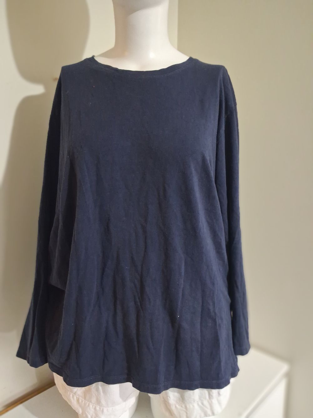 Trenery Navy Long Sleeve Top