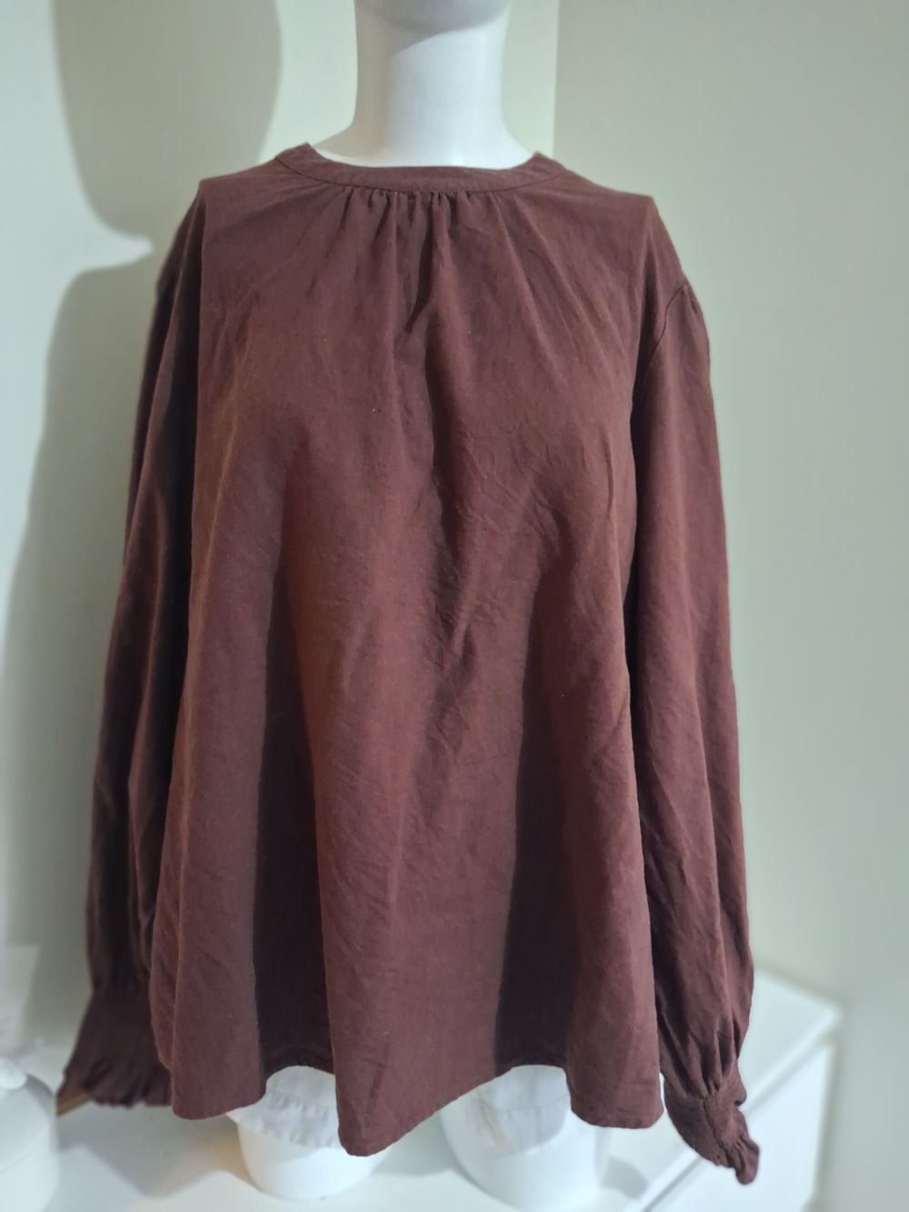 Whistle Brown Long Sleeve Blouse