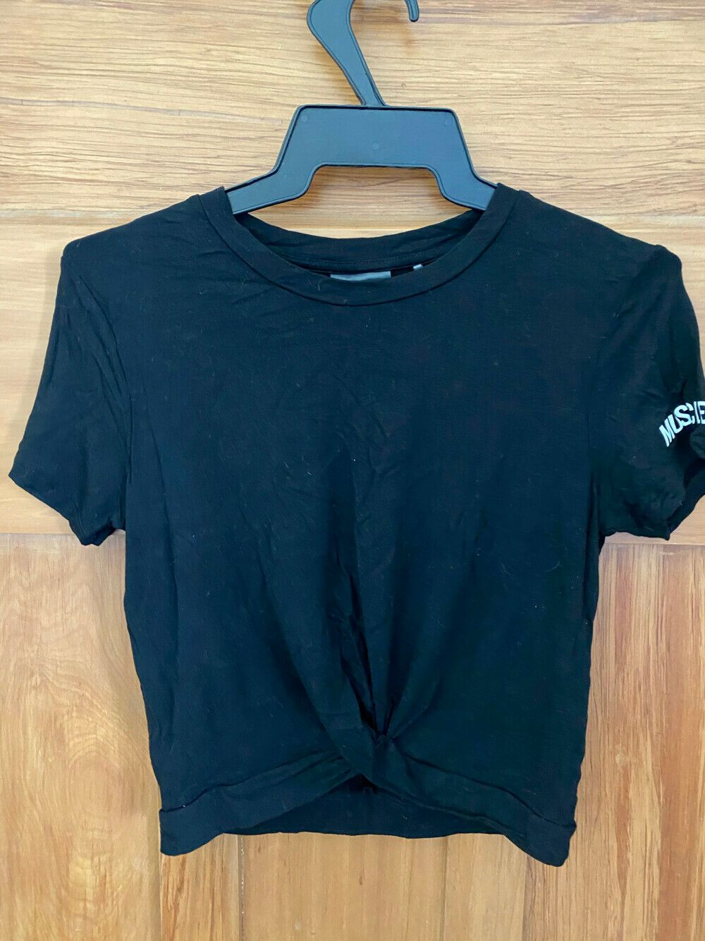 Muscle Nation crop knot tee