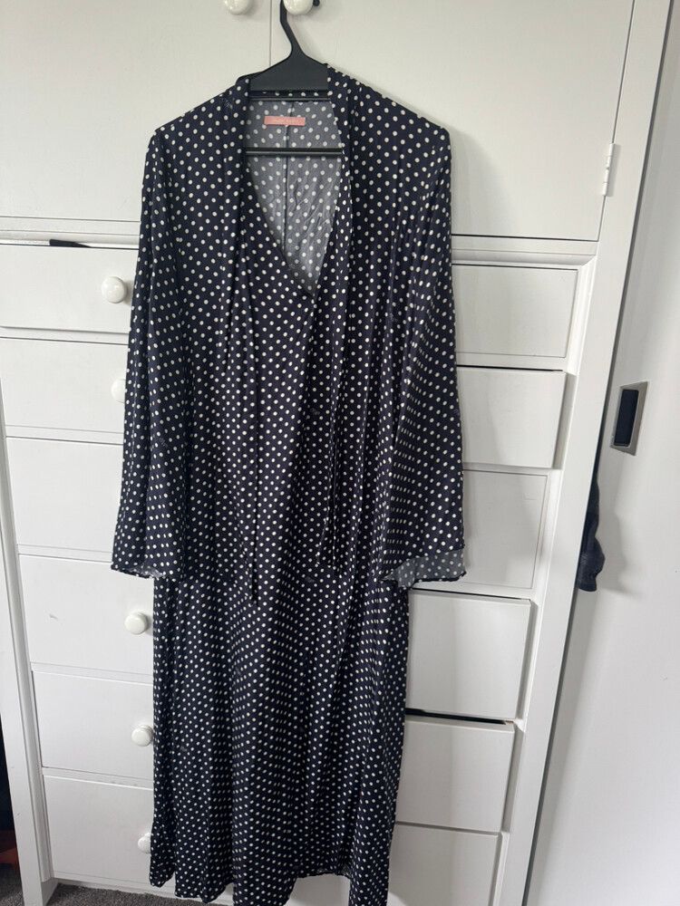 Maggie Marilyn Black Polka Dot Long Sleeve Dress