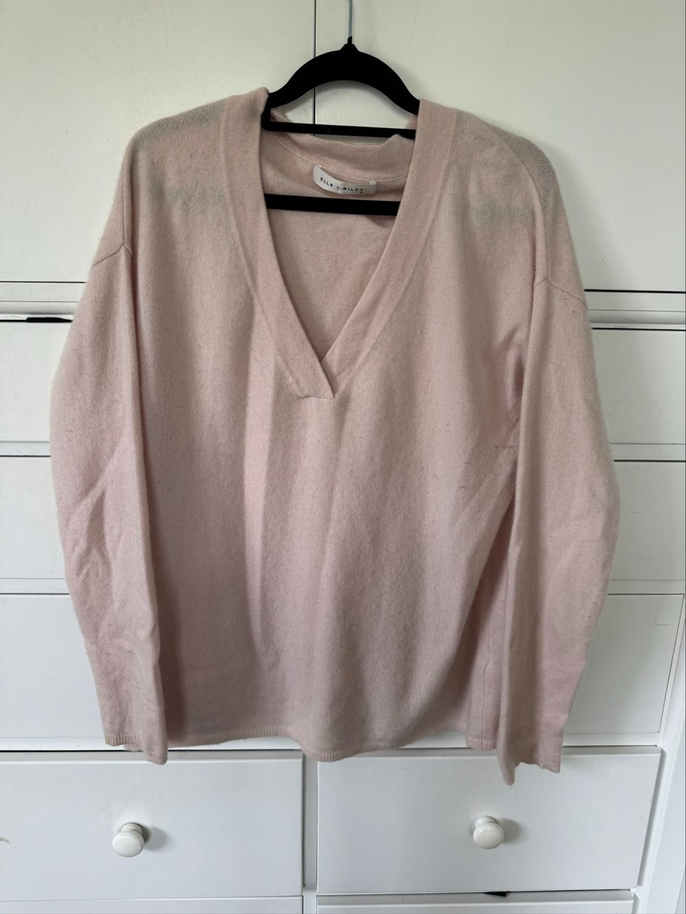 Elle + Riley Pink V-Neck Jumper