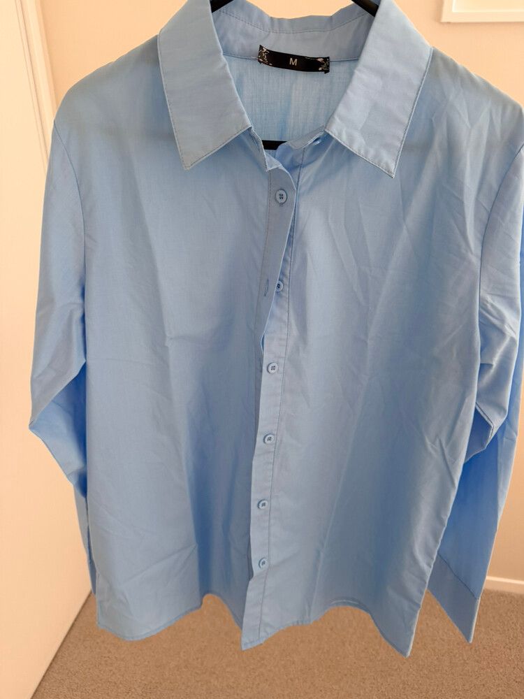 Blue Button-Up Shirt Size M