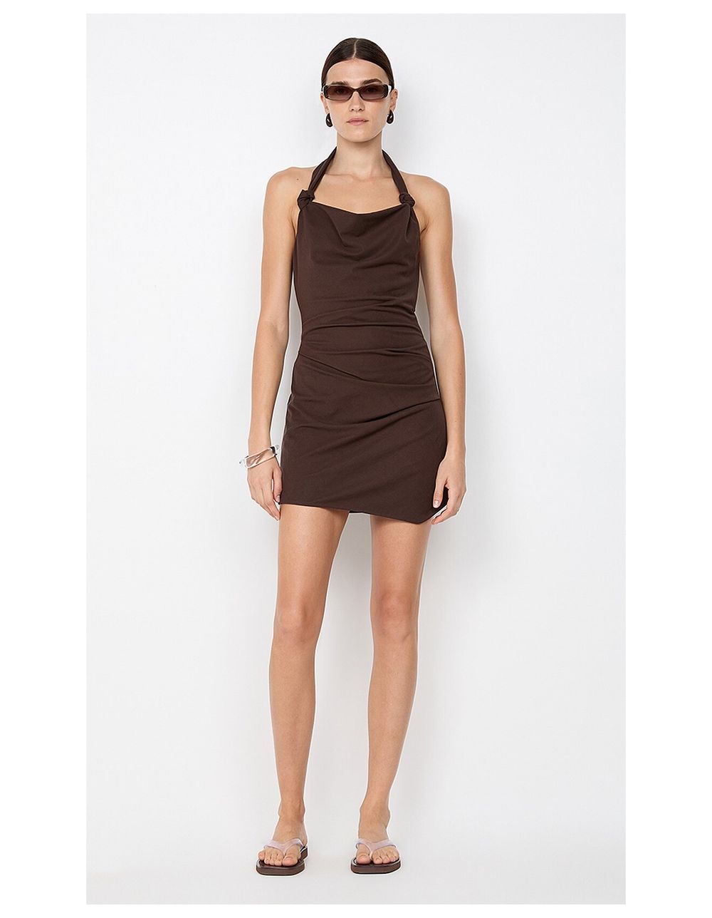 Annetta halter mini dress