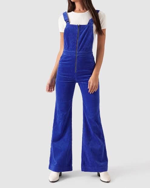 ROLLAS EastCoast Flare Blue Corduroy Overalls