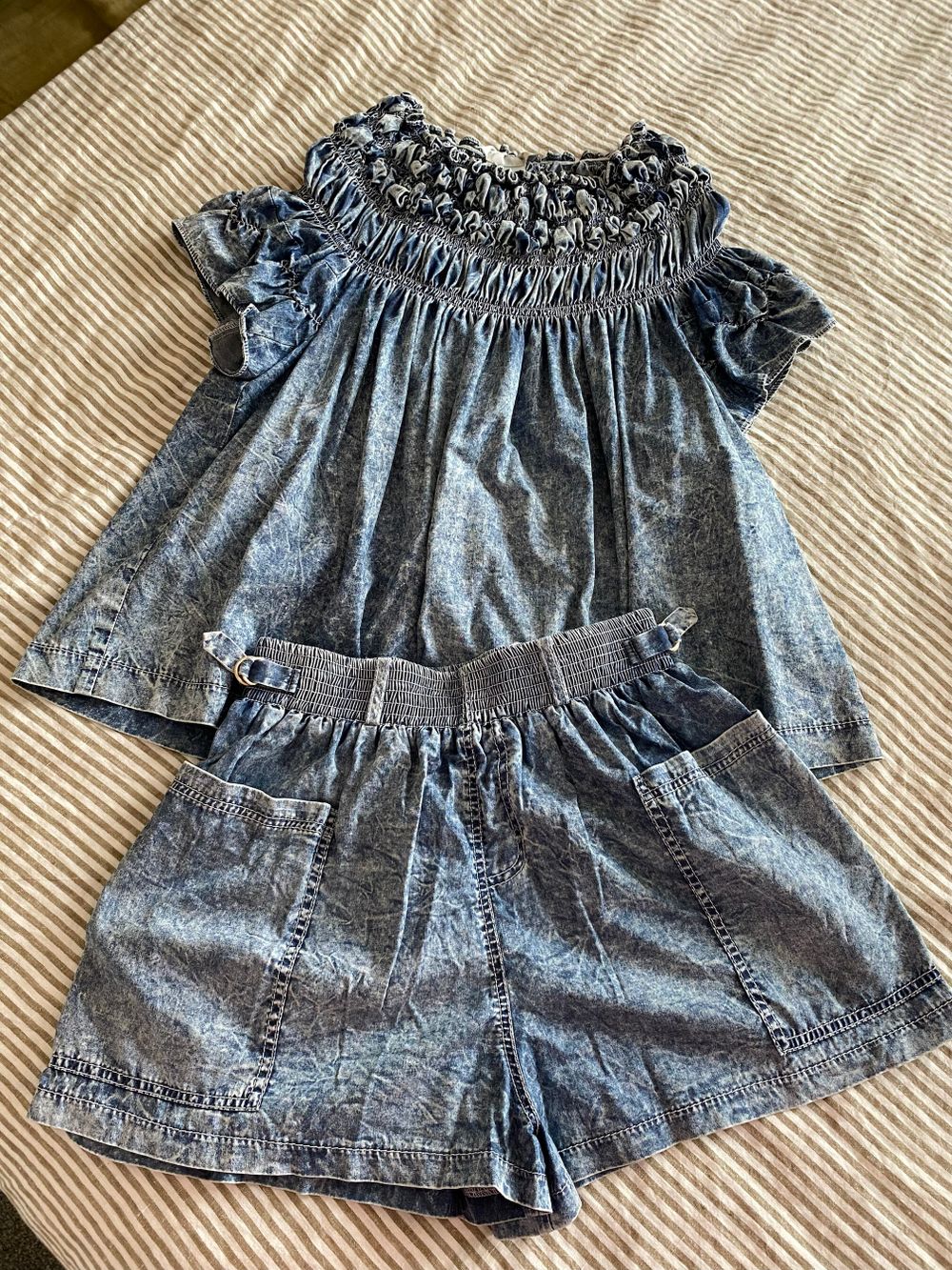 Karen Walker Shirred Top & Shorts Set
