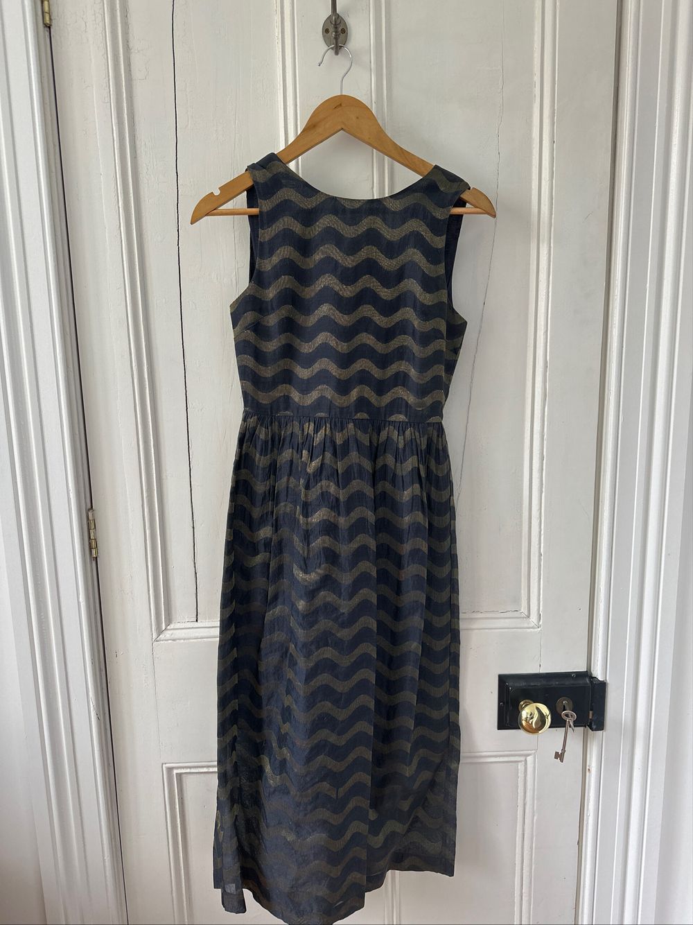 Gorman - Blue And Gold Gorman Dress on Designer Wardrobe
