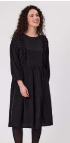 BNWT Black Ruffle Long Sleeve Dress