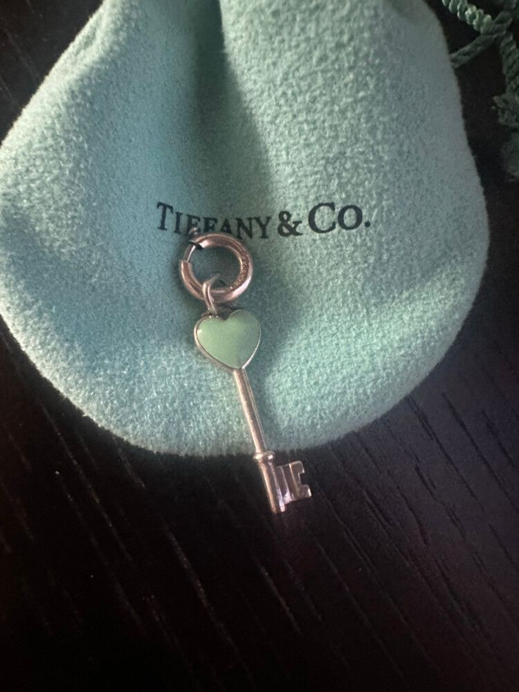 Tiffany & Co. Blue Enamel Heart Key pendant