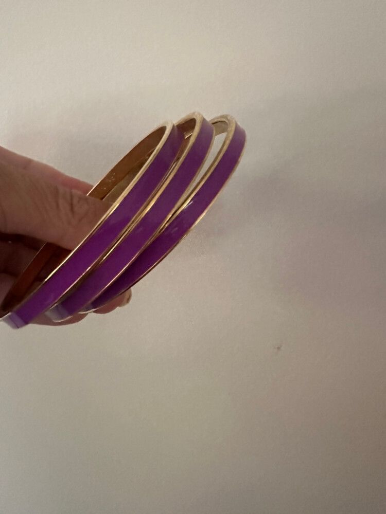 Kate Spade purple enamel bangle set