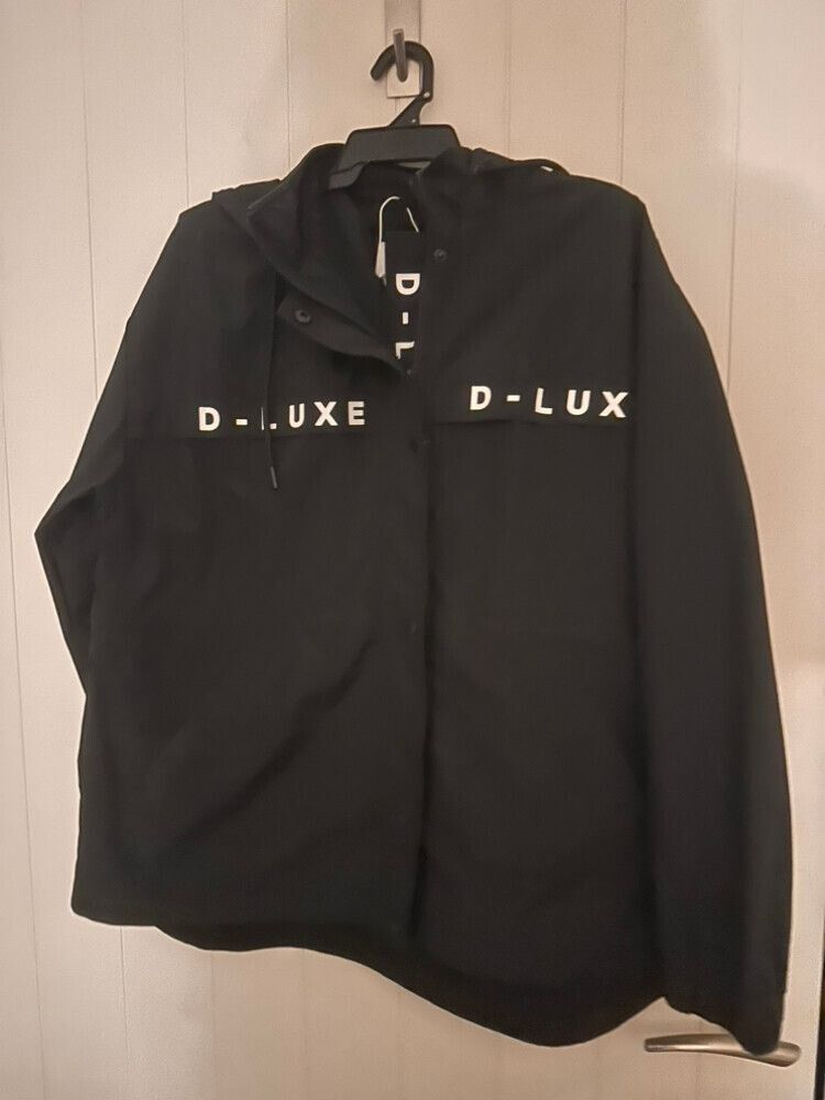D-Luxe Black Windbreaker Jacket