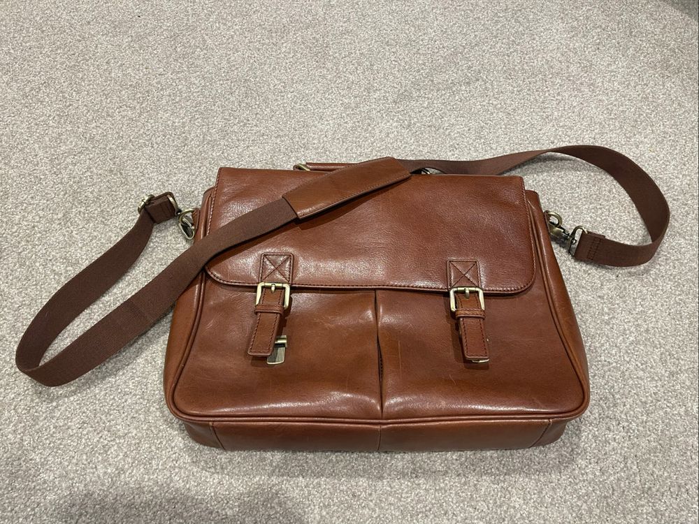 Brown Leather Messenger Bag