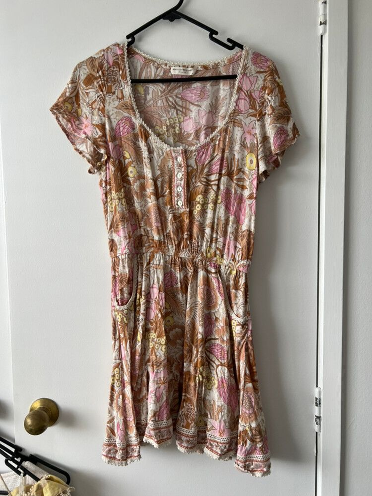knee length dresses for ladies Spell Mystic Midi Dress in Musk  Island Boutique