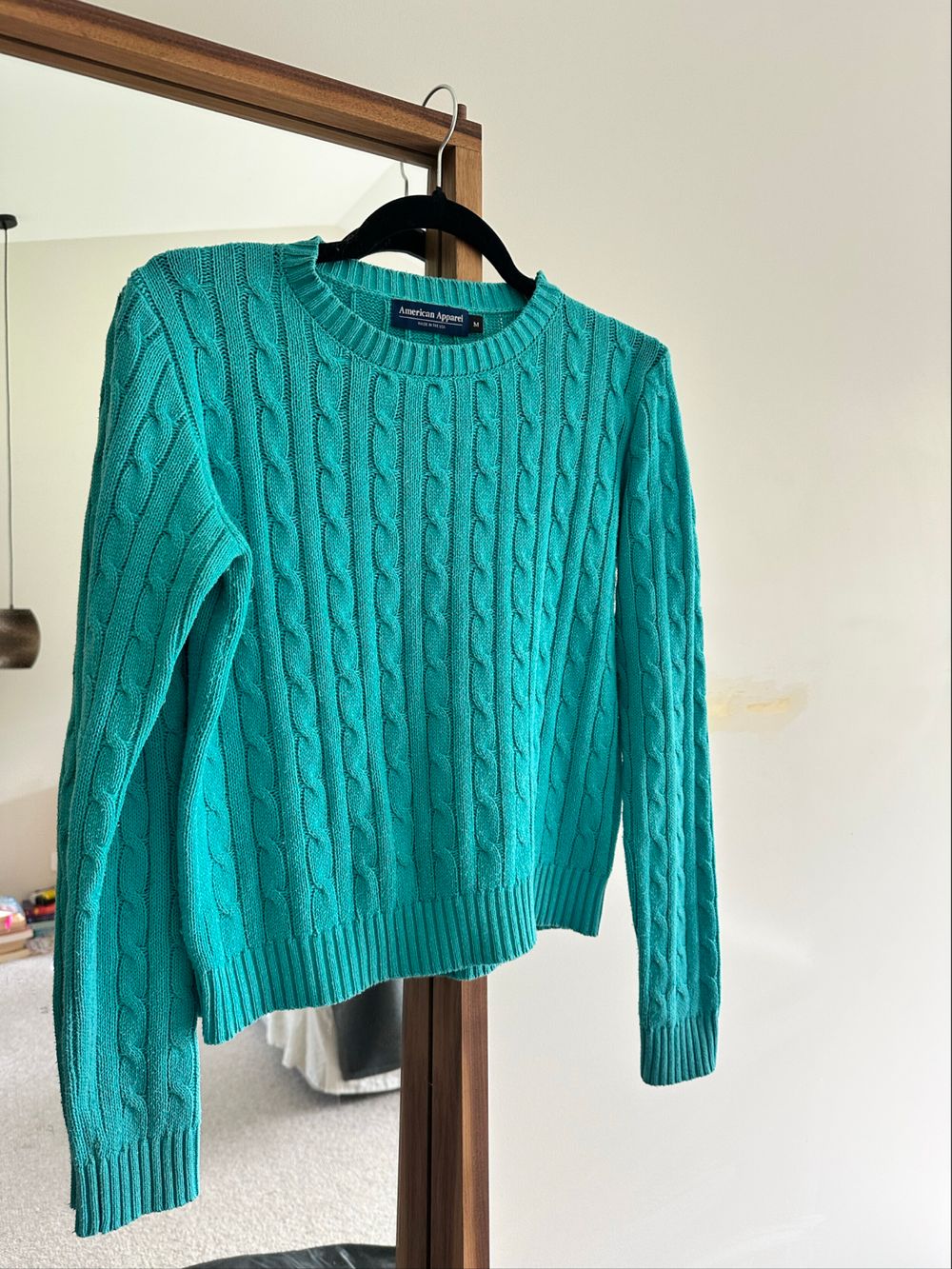 Turquoise Cable Knit Jumper