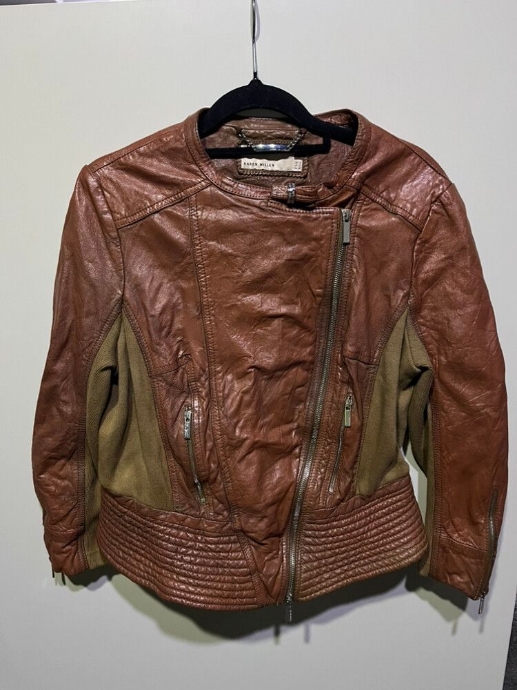 Vintage Leather Crop Jacket
