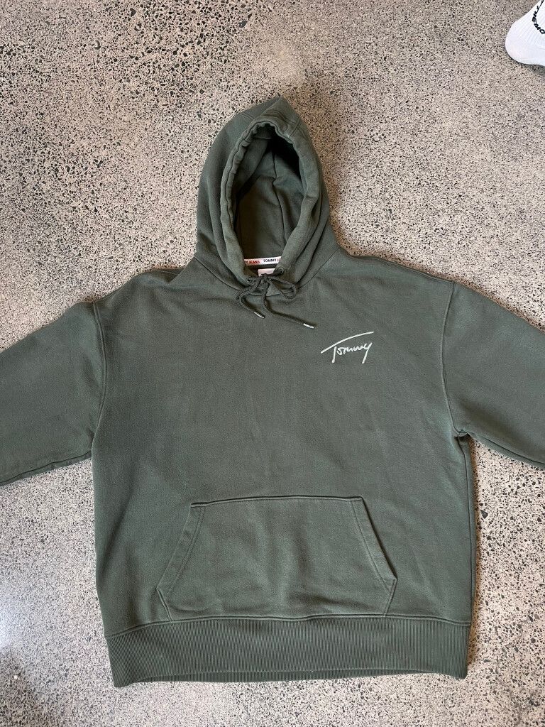 Tommy Jeans Green Hoodie Size L