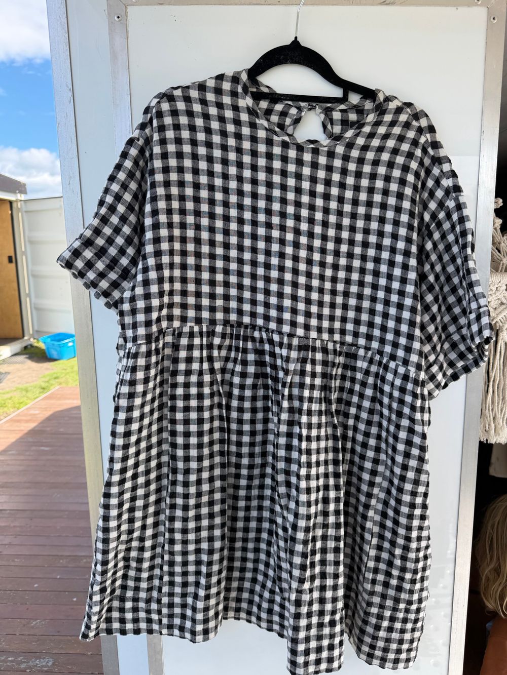 Lønglost Black Gingham Top
