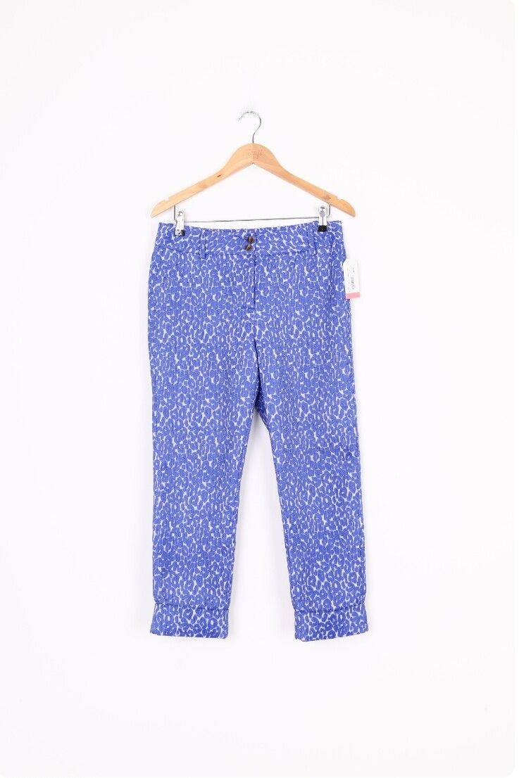 Blue Animal Print Pants