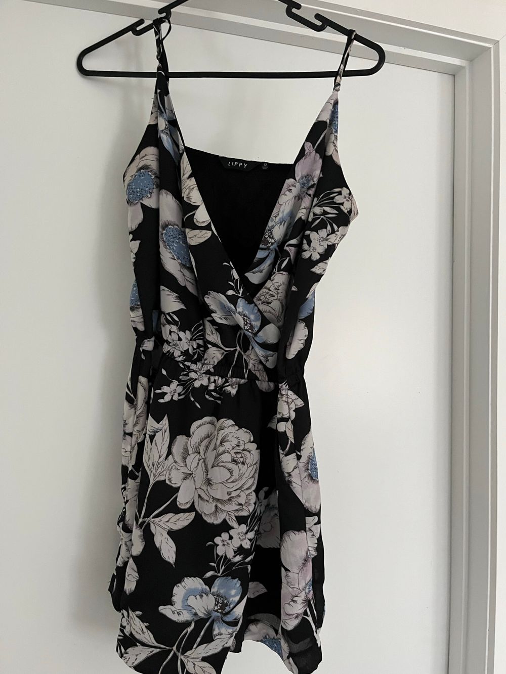 Lippy Black Floral Playsuit