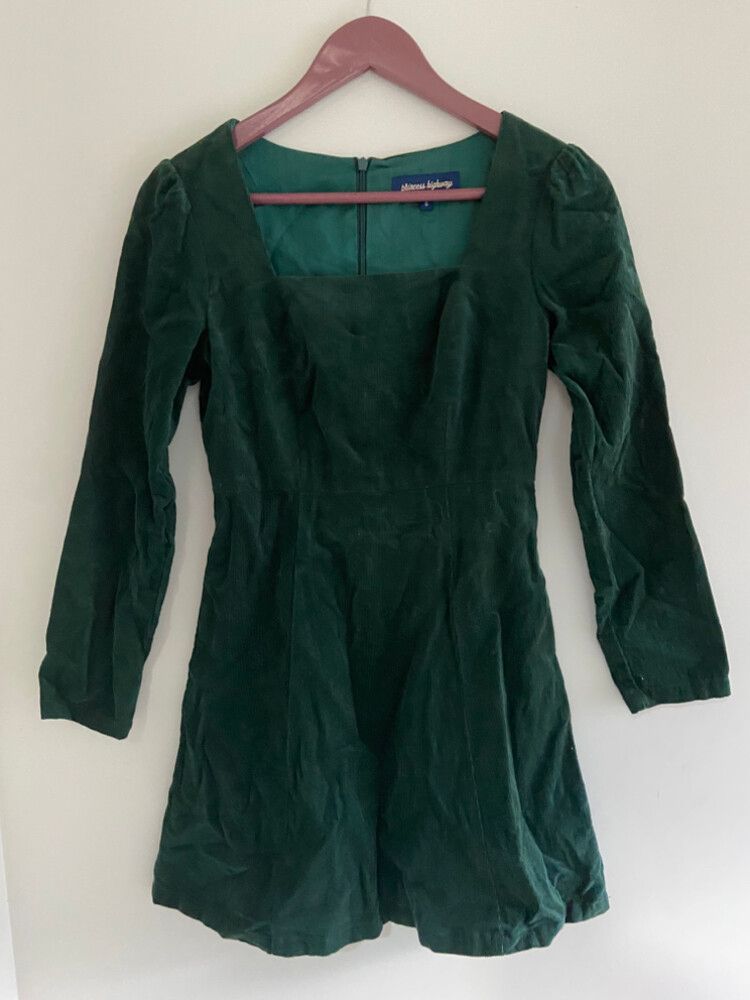 Princess Highway - Princess Highway Green Corduroy Dress on Designer  Wardrobe