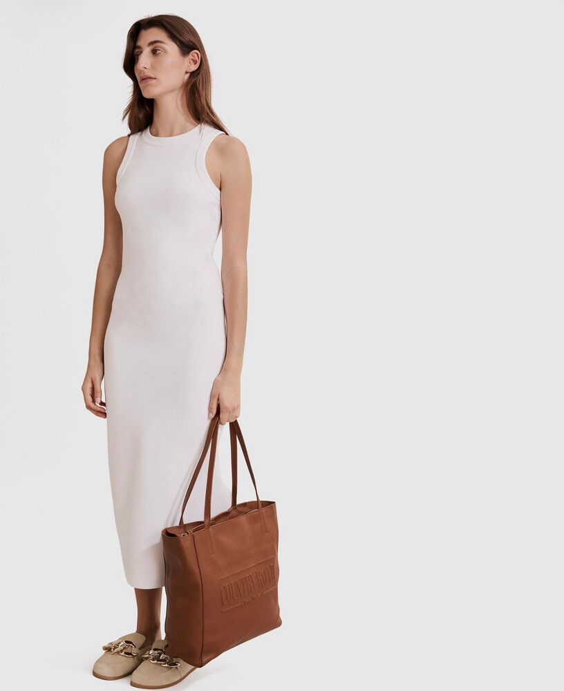 leather tie up dress Tied Up Vegan Leather Dress- Le Cle main image 0