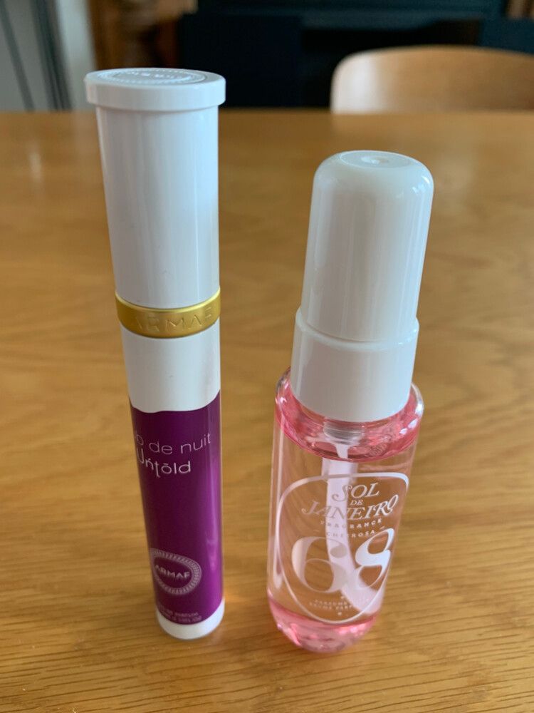 Travel sized perfumes