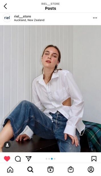 Riel Store White Fran Shirt cut out