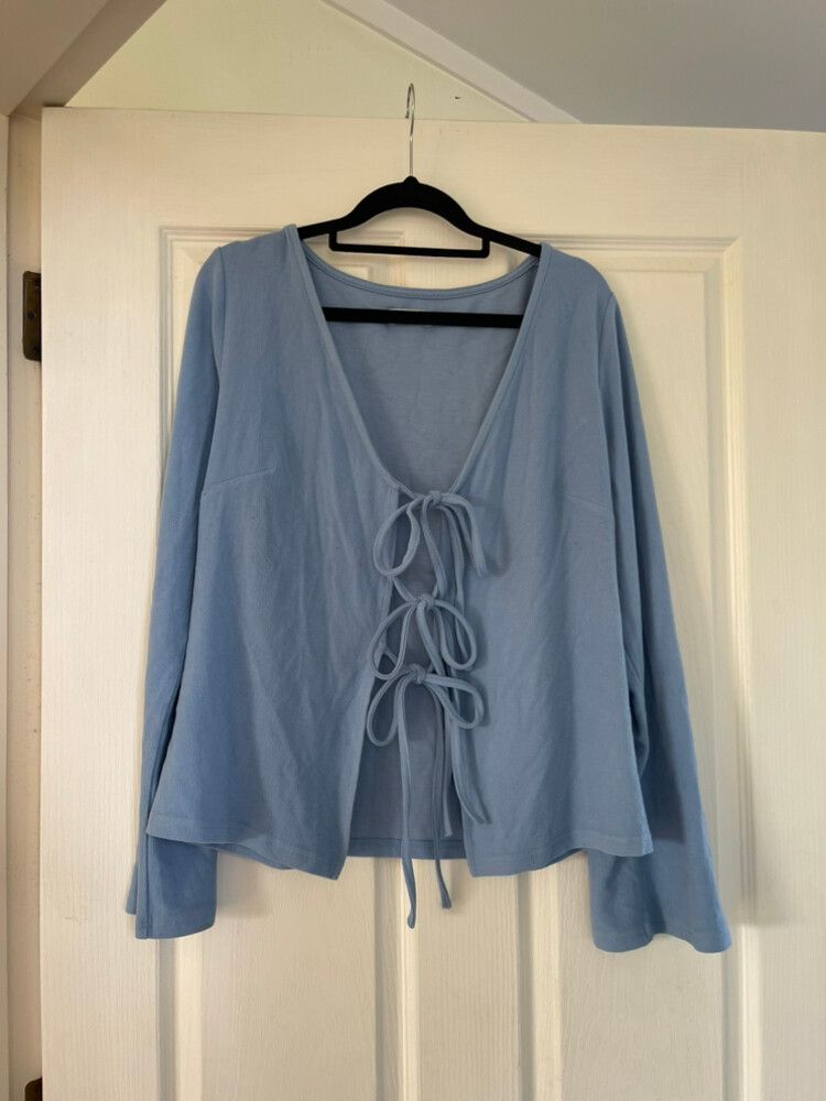 Dusty Blue Tie Top From Fayt The Label