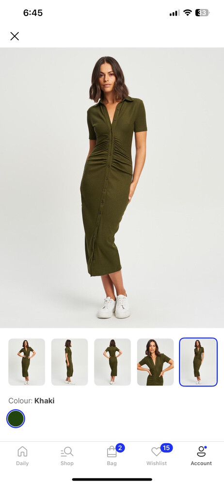Green Calli Button Down Dress