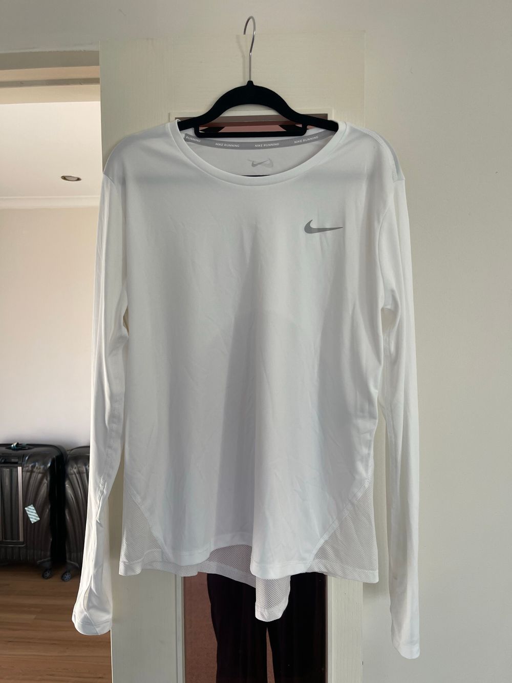 Nike White Long Sleeve Activewear Top