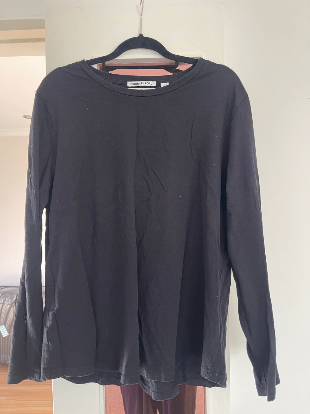 Country Road Black Long Sleeve Top