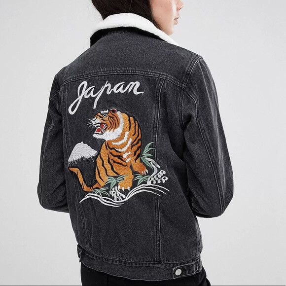 Glamorous Washed Denim Jacket - Size XS