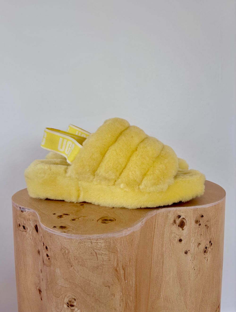 UGG Yellow Fluff Yeah Slides Size 7/38