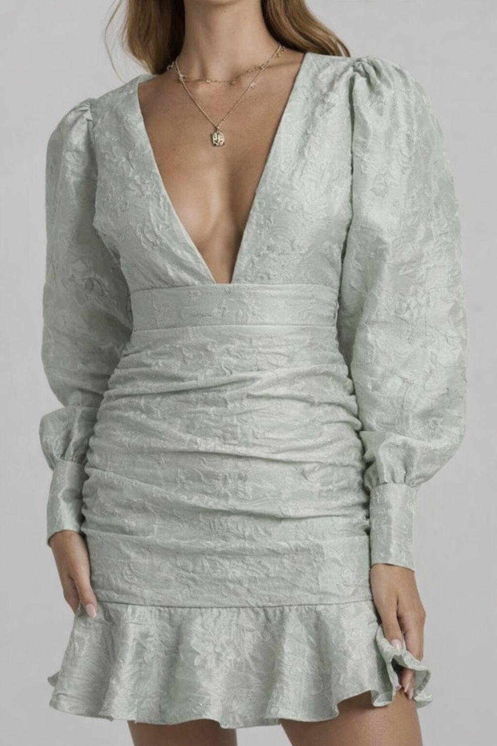 showpo grey dress Ruth Mini Dress