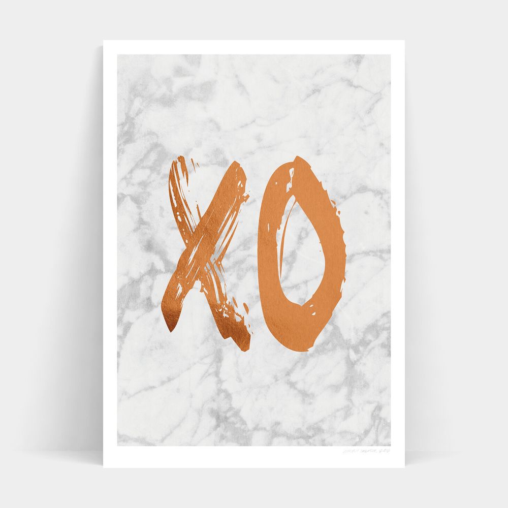 Brand New A3 Sized Wall Art/ Print Marble XO