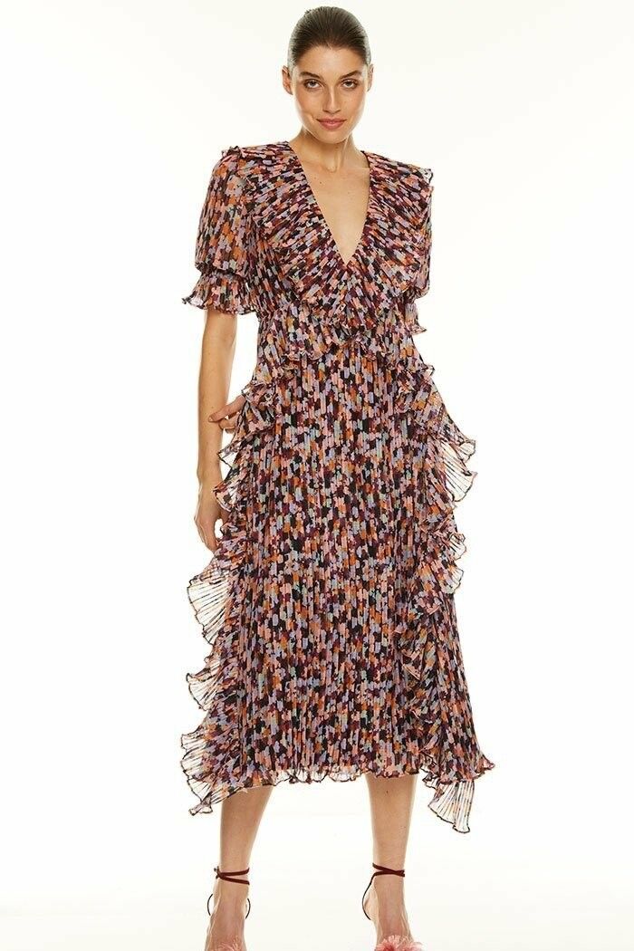 knee length dresses for ladies Shop the Mariella Midi Dress - Lemon main image 1