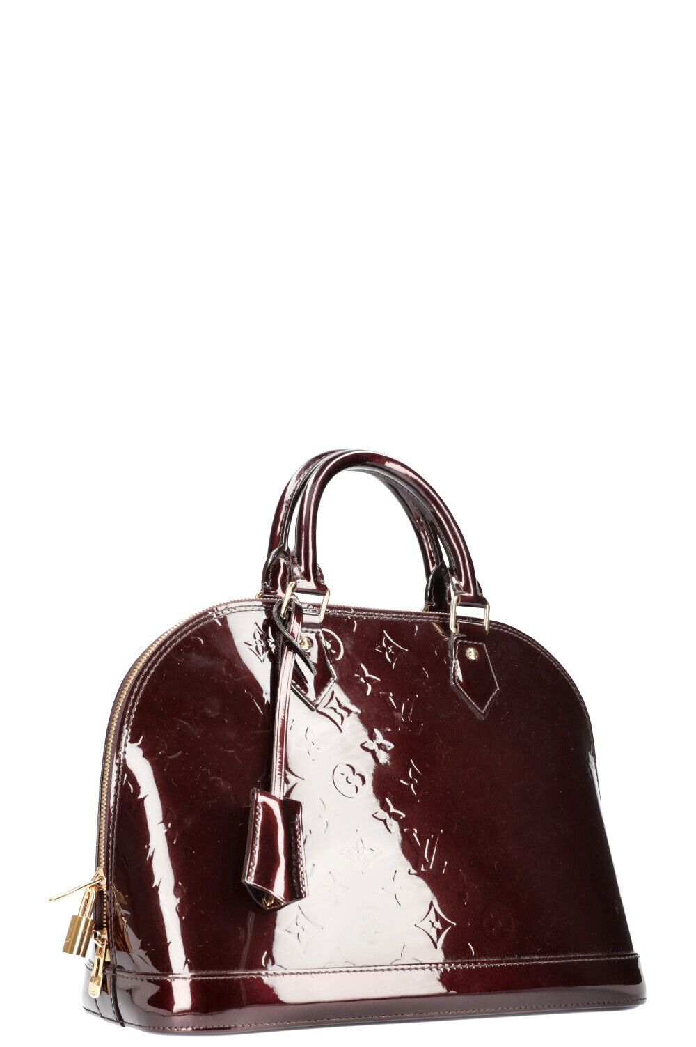 Almost Brand New Authentic Louis Vuitton Alma PM Bag Vernis Amarante