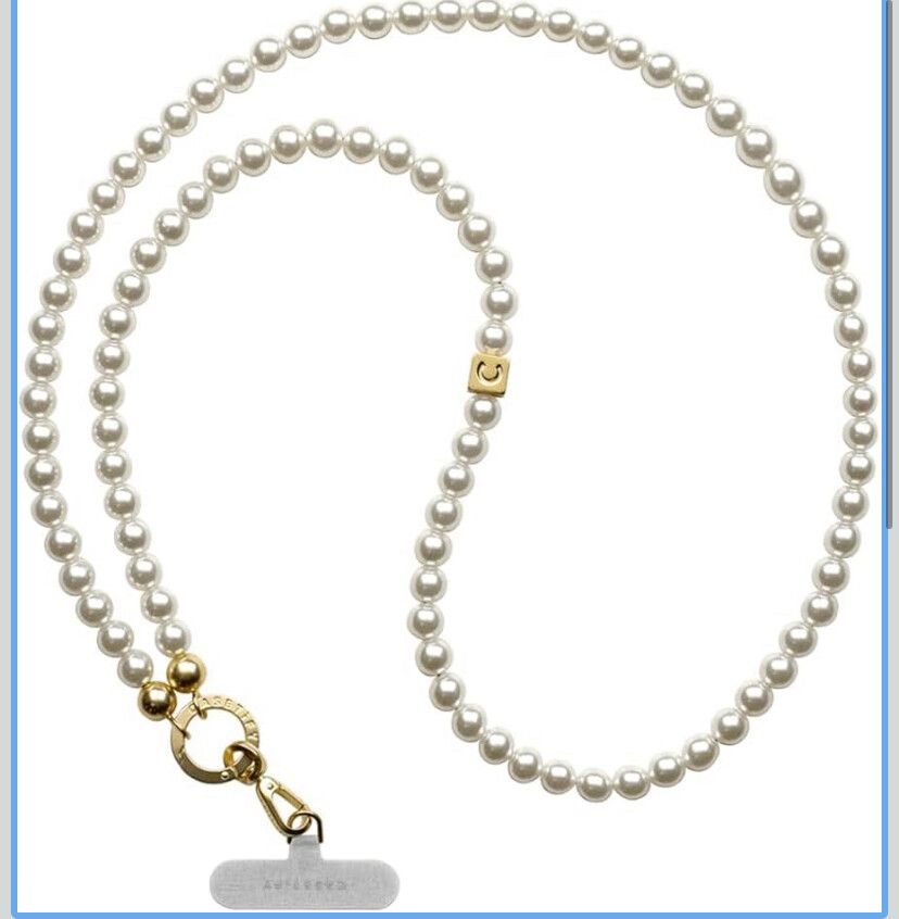 ** discounted ** Casetify Pearl Phone Strap with gold