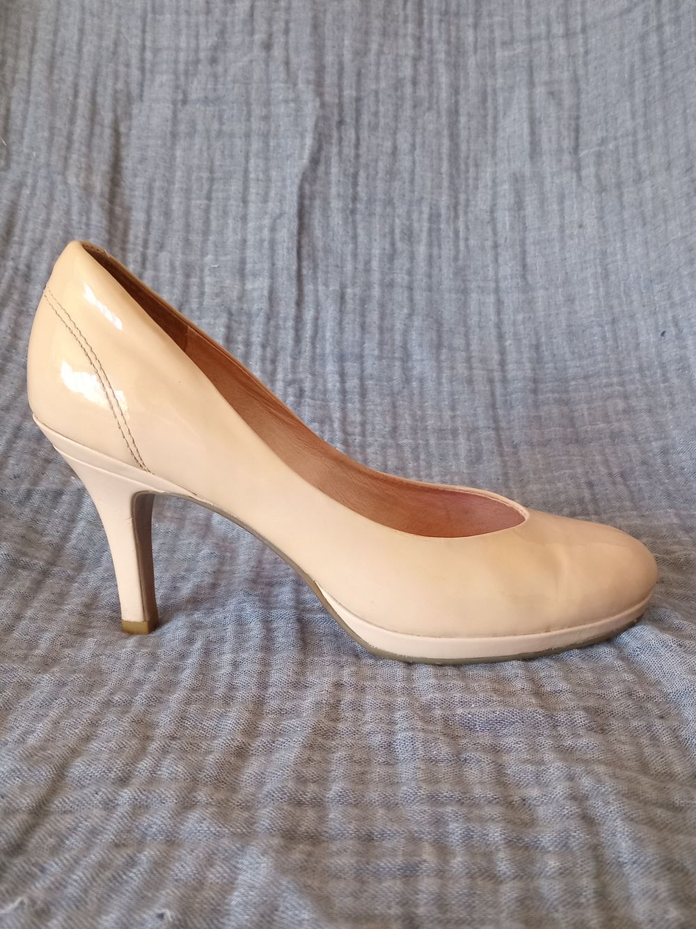 Nude Leather Heels