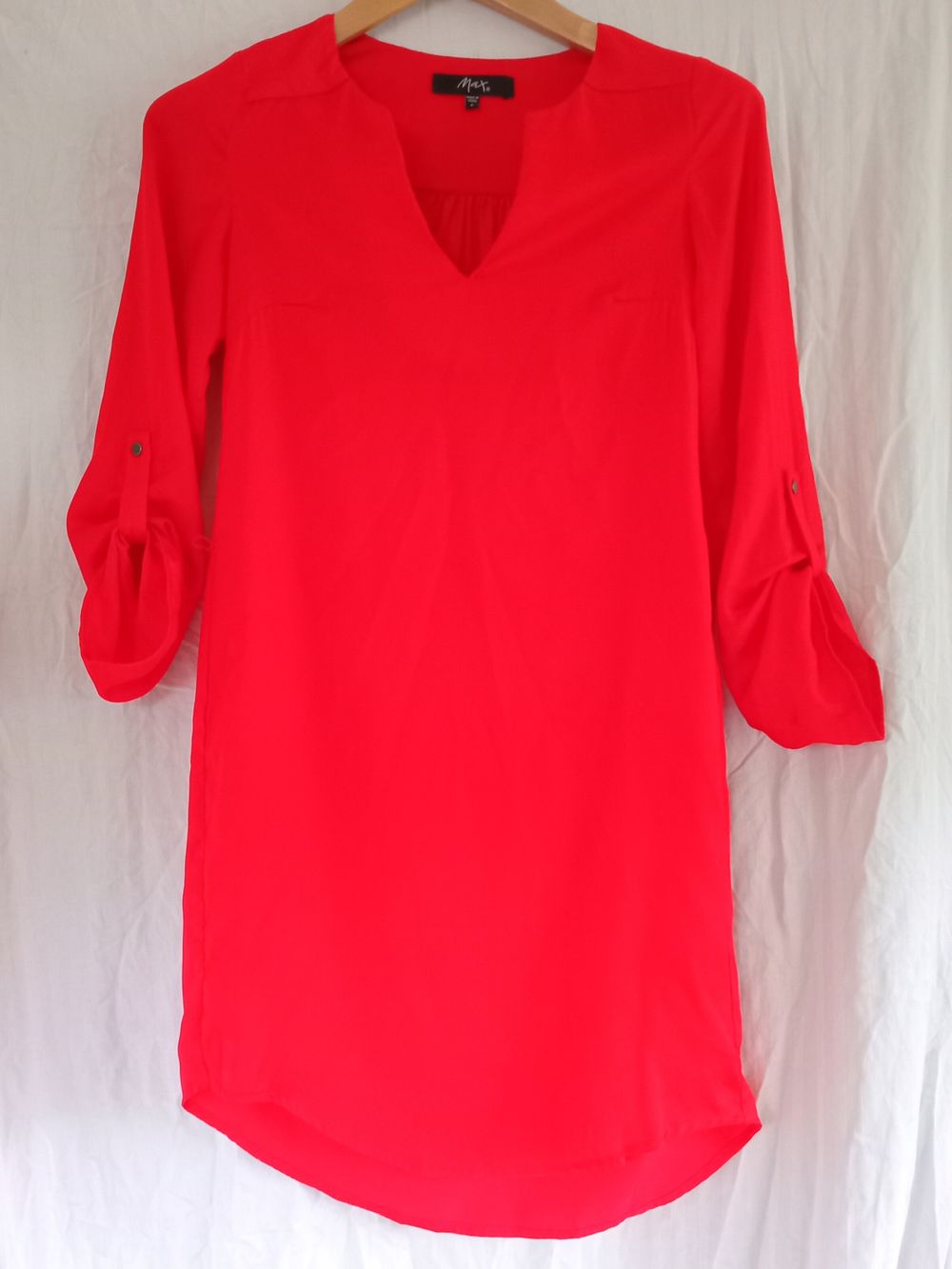 Red mini dress