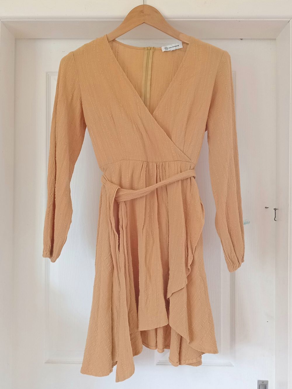 Beige Wrap Dress