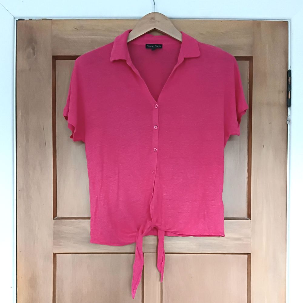 Pink 100% Linen Top