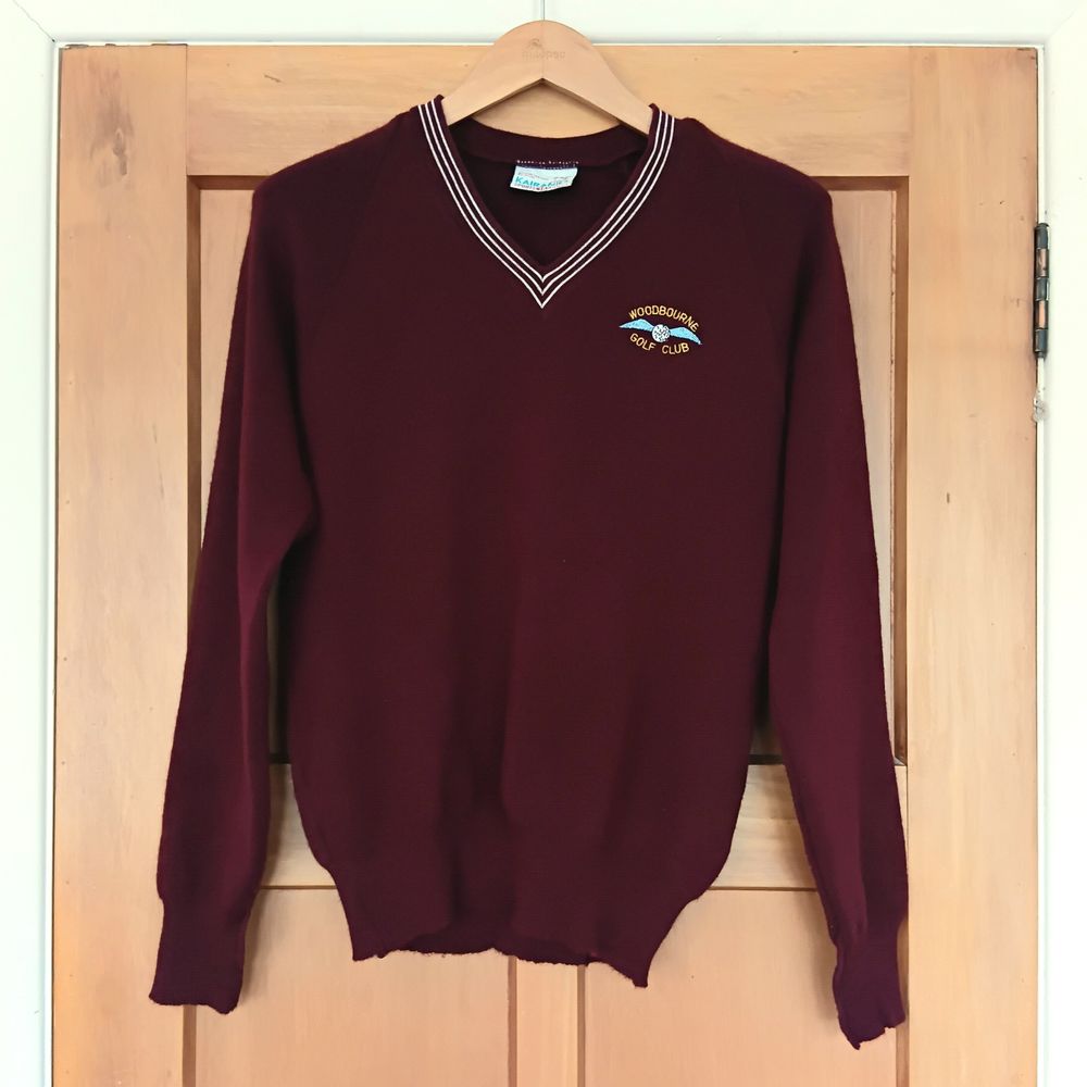 Vintage V-Neck Club Jumper, NZ made