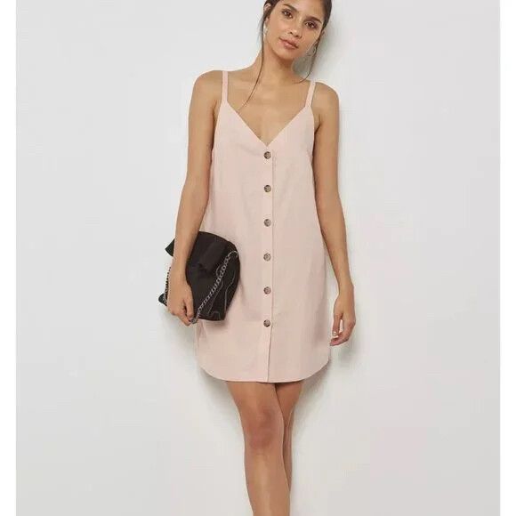 topshop pink button dress Pink button up dress by top shop TopShop