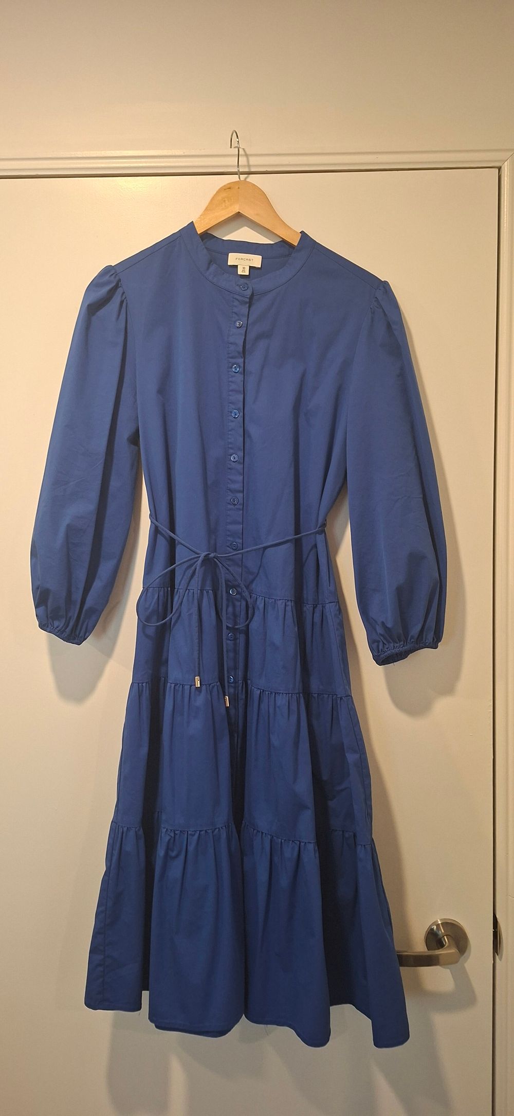 Forcast Blue Tiered Dress